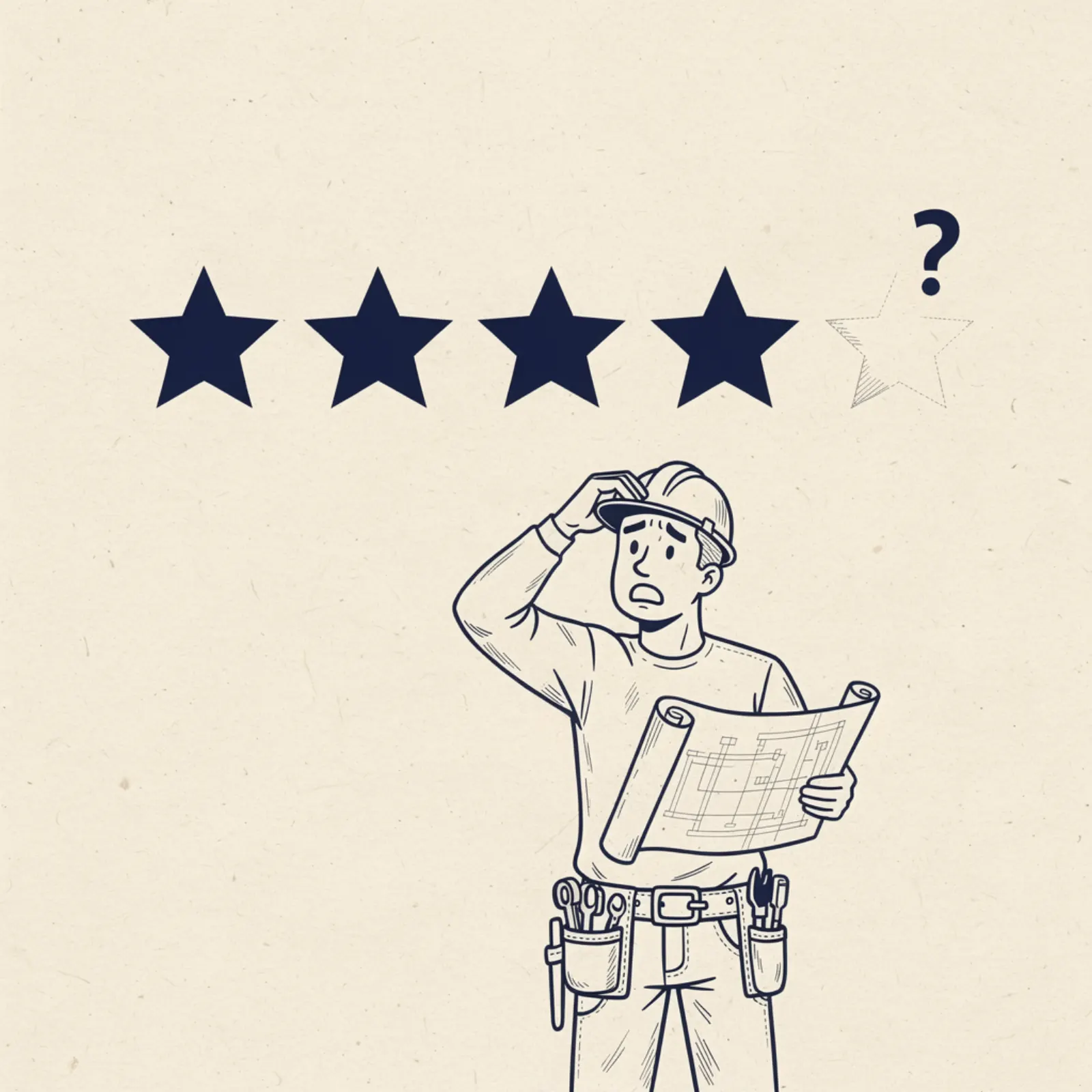 Star rating display showing missing Google reviews